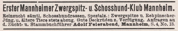 Erster Mannheimer Zwergspitz- und Schosshund-Klub